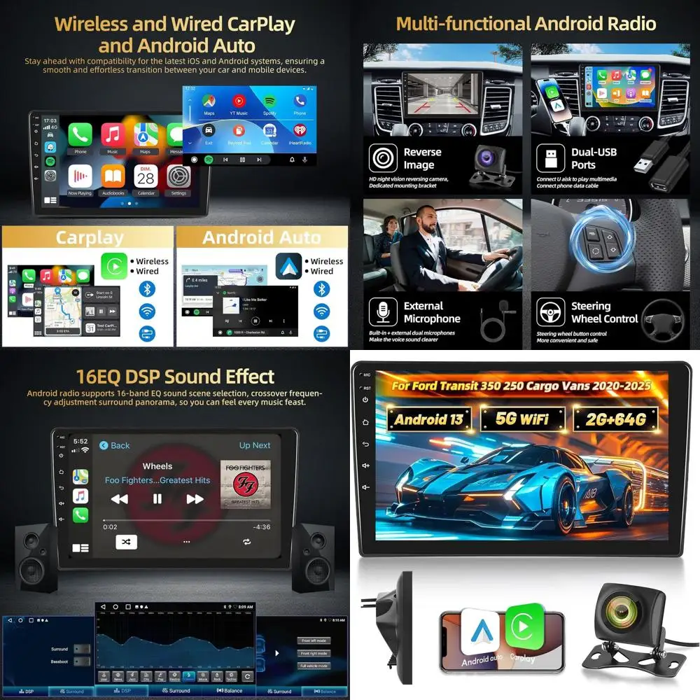 Android Car Stereo for Ford Transit 350 250 Cargo Vans 2020 2021 2022 2023 2024 2025 - Wireless Carplay & Android Auto - 10 Inch
Android Car Stereo for Ford Transit 350 250 Cargo Vans 2020 2021 2022 2023 2024 2025 - Wireless Carplay & Android Auto - 10 Inch