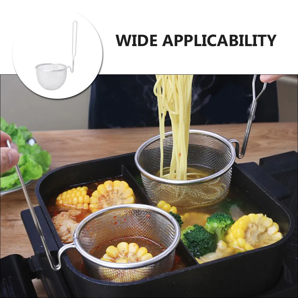 1pc Stainless Steel Colander Mesh Strainer Grease Filter Spoon Frying Noodles Hot Pot Cookware Kitchen Rustproof Heat
1pc Stainless Steel Colander Mesh Strainer Grease Filter Spoon Frying Noodles Hot Pot Cookware Kitchen Rustproof Heat