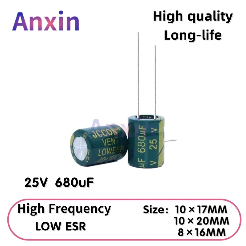 20PCS 25V680uF Aluminum Capacitor, High Frequency Low ESR 105°C Radial for Power Supply Long-life 10×17MM 10×20MM
20PCS 25V680uF Aluminum Capacitor, High Frequency Low ESR 105°C Radial for Power Supply Long-life 10×17MM 10×20MM