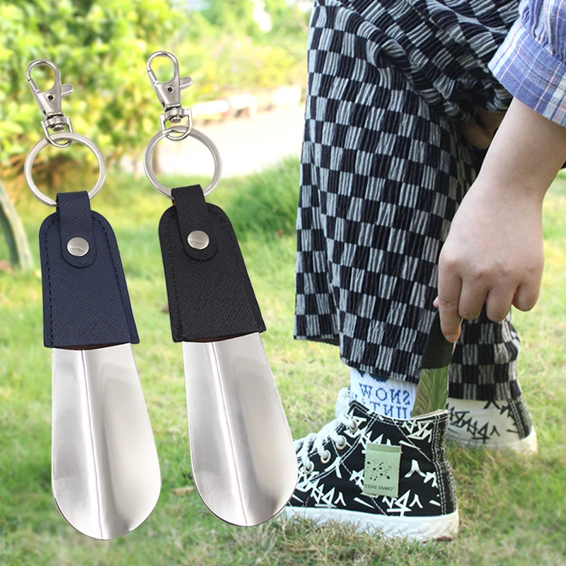 Metal Shoe Horn portable for Seniors Stainless Steel 5.12" Boot Horn with keychain, Travel Shoe Horns for Men, Women
Metal Shoe Horn portable for Seniors Stainless Steel 5.12" Boot Horn with keychain, Travel Shoe Horns for Men, Women