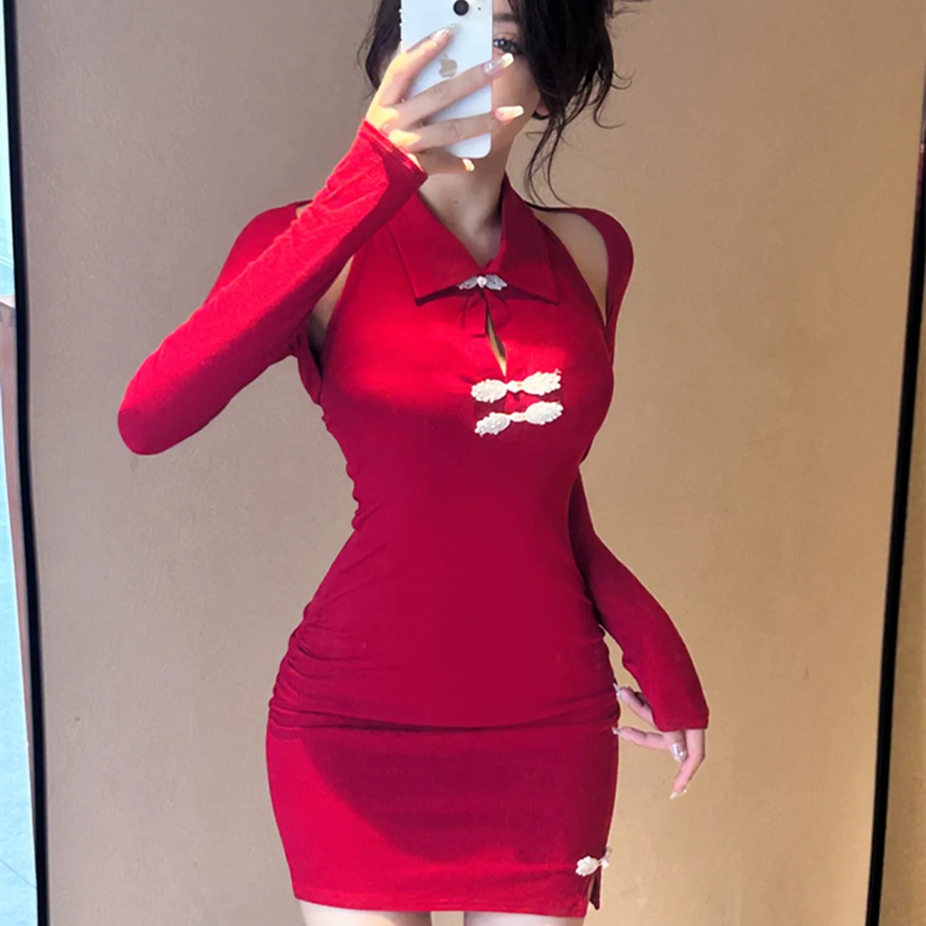 Ele Autumn Winter New Arrival Women's Dr with oulder awl Side Slit High Ne Button Detail Slim Fit H-ape Skirt
Ele Autumn Winter New Arrival Women's Dr with oulder awl Side Slit High Ne Button Detail Slim Fit H-ape Skirt