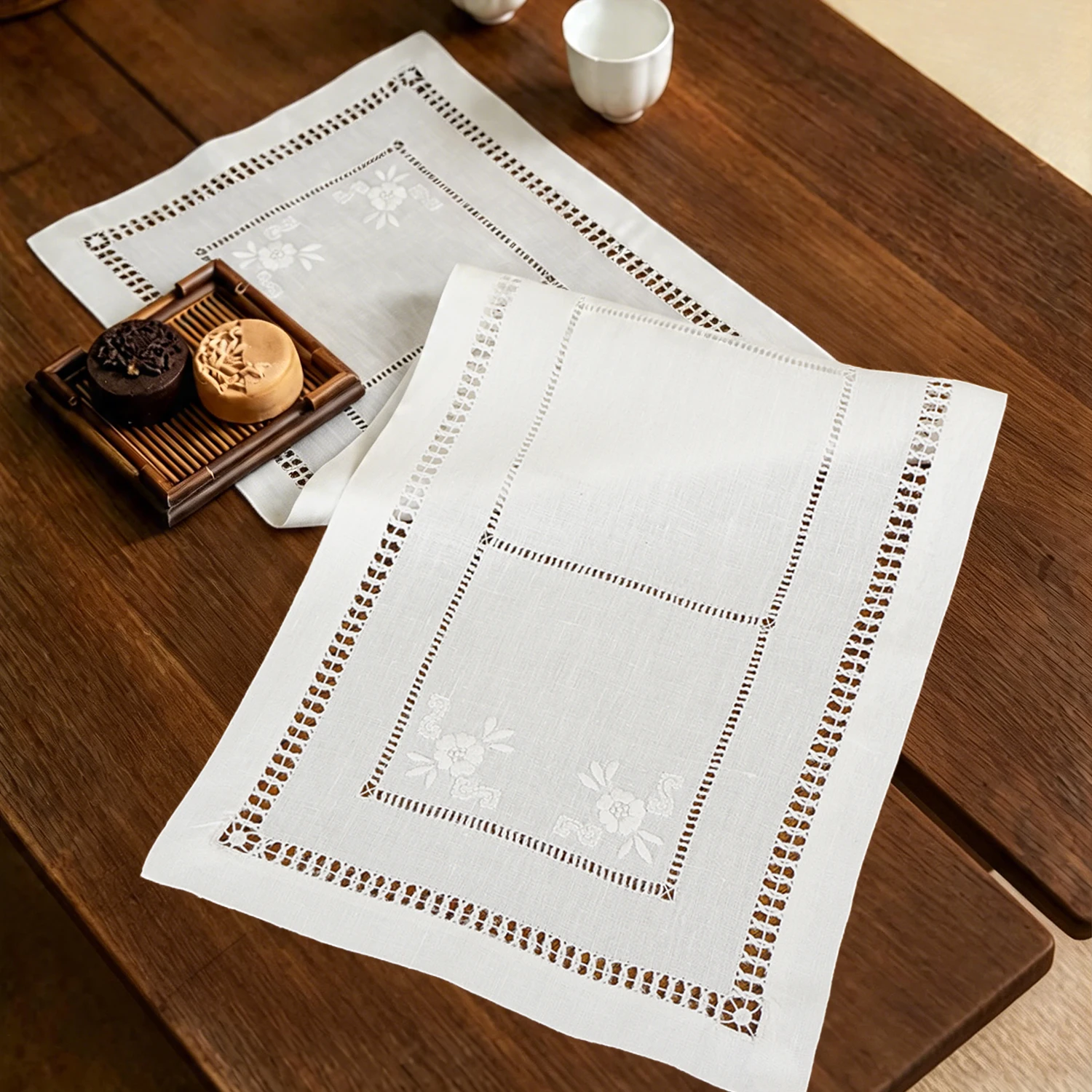 Handmade Drawnwork Linen Table Runner – 10x33 Inch Narrow Decorative Dresser Scarf,100% Pure Linen with Exquisite Floral,Elegant
Handmade Drawnwork Linen Table Runner – 10x33 Inch Narrow Decorative Dresser Scarf,100% Pure Linen with Exquisite Floral,Elegant