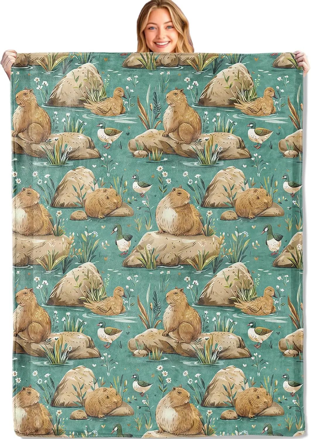 Rustic Capybara Throw Blanket - 50x60in,Ultra Soft, Cozy Lightweight Flannel,Wildlife and Nature Animal Blankets - Gifts for Kid
Rustic Capybara Throw Blanket - 50x60in,Ultra Soft, Cozy Lightweight Flannel,Wildlife and Nature Animal Blankets - Gifts for Kid