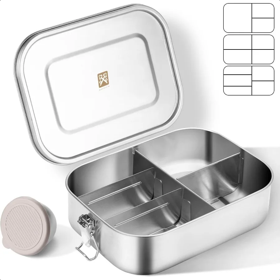 GOLDEN KEY 47QZ Stainl Steel Bento Box with 5 Compartments1400ml Large Thickened Metal Lunch Box for or Adults Ecofriendly Leak
GOLDEN KEY 47QZ Stainl Steel Bento Box with 5 Compartments1400ml Large Thickened Metal Lunch Box for or Adults Ecofriendly Leak