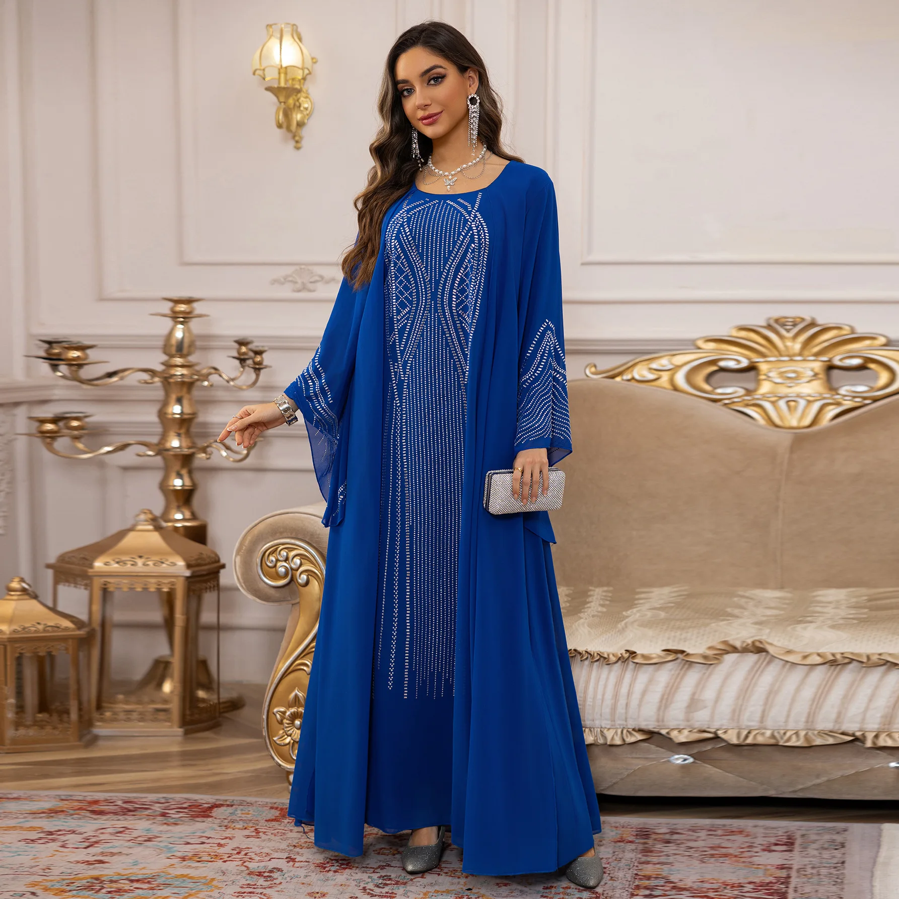 New dress Dubai women's robe long dress Middle East large pendulum large size women's clothing fashion simple temperament elegan
New dress Dubai women's robe long dress Middle East large pendulum large size women's clothing fashion simple temperament elegan