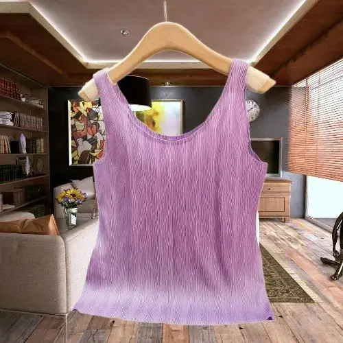 Miyake Summer Crew Neck Vest Women's Simple Solid Color Temperament Versatile and Thin Loose Version Pleated Sleeveless Top
Miyake Summer Crew Neck Vest Women's Simple Solid Color Temperament Versatile and Thin Loose Version Pleated Sleeveless Top