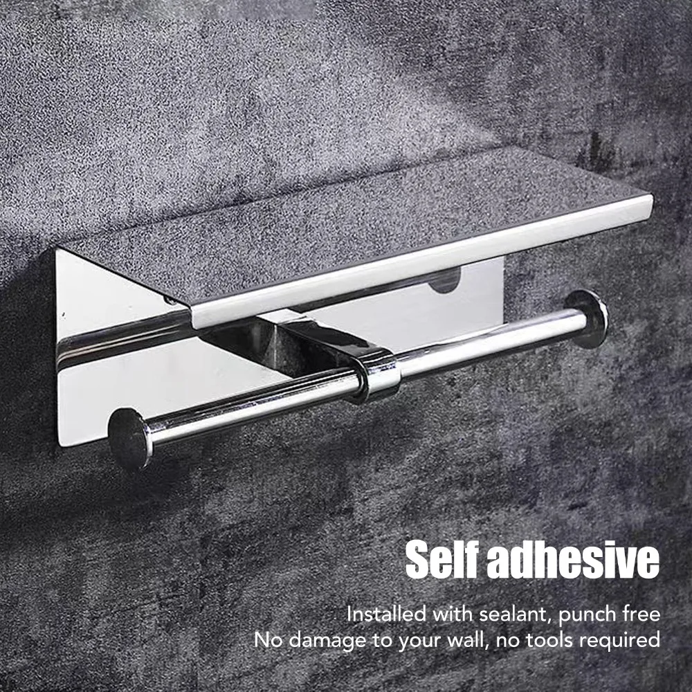 Stainless Steel Toilet Paper Holder Mirror Shiny Wall Mounted Toilet Paper Shelf Holder Practical Multi-Functional
Stainless Steel Toilet Paper Holder Mirror Shiny Wall Mounted Toilet Paper Shelf Holder Practical Multi-Functional