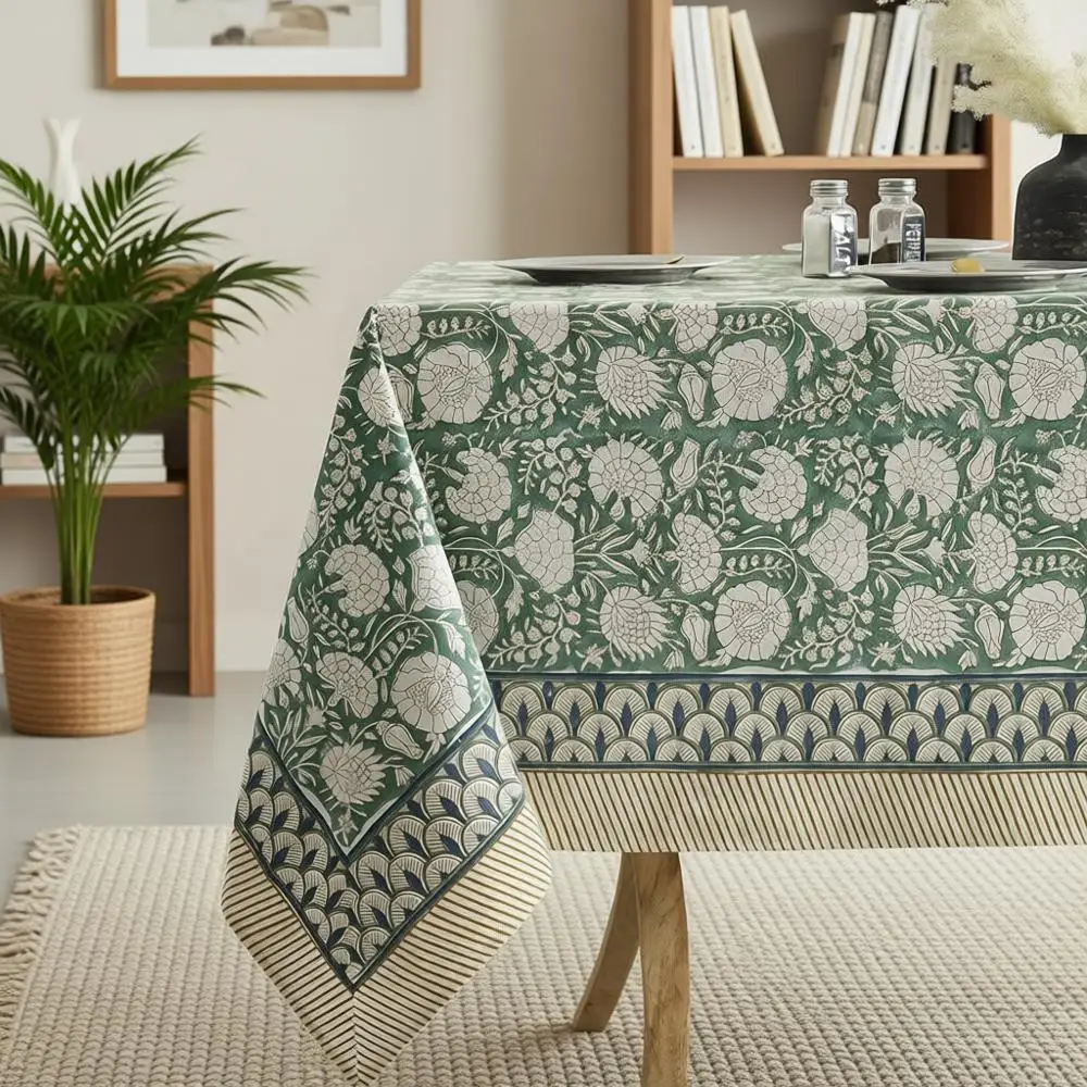 Скатерть из хлопка ручной работы с блочным принтом, 60x90 дюймов, для кухонного обеденного стола на 6 персон, идеально подходит для весны, Пасхи, Дня Святого Патрика
Скатерть из хлопка ручной работы с блочным принтом, 60x90 дюймов, для кухонного обеденного стола на 6 персон, идеально подходит для весны, Пасхи, Дня Святого Патрика