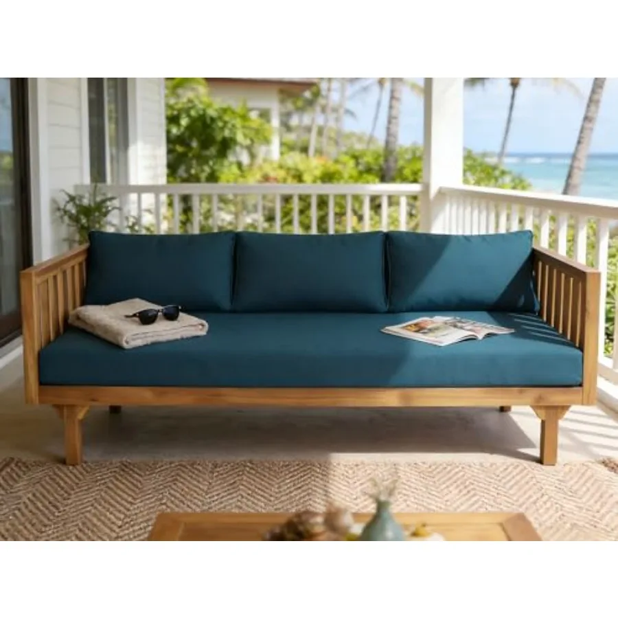 Outdoor 3 Seater Daybed for Patio Backyard Garden, Acacia Wood with Beige Cushions, Weather-Resistant and Comfortable
Outdoor 3 Seater Daybed for Patio Backyard Garden, Acacia Wood with Beige Cushions, Weather-Resistant and Comfortable