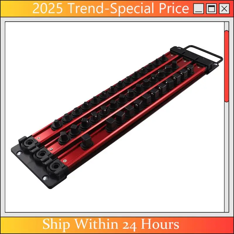AA64 Household Electrician Metal Socket Storage Rack With Magnetic Strip For Screwdriver Heads
AA64 Household Electrician Metal Socket Storage Rack With Magnetic Strip For Screwdriver Heads