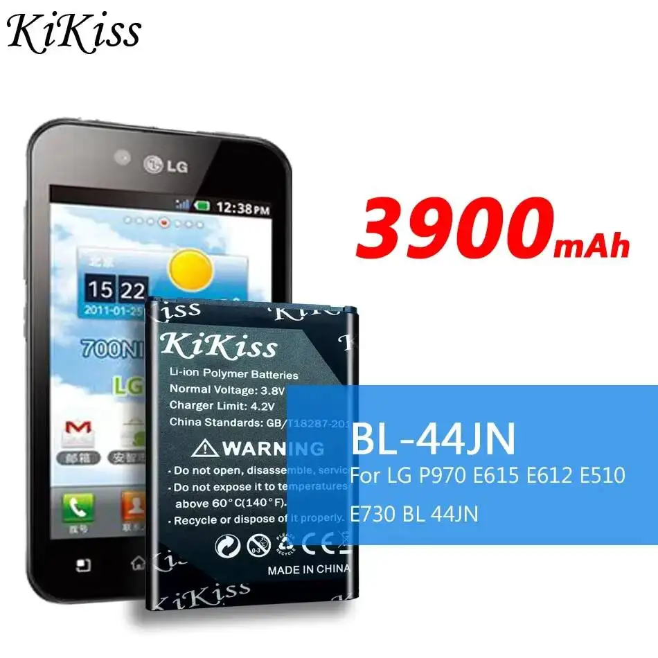 Высокопроизводительный аккумулятор для мобильных телефонов LG Optimus Black P970 E730 P690 P693 E510 E610 E612 E615 C660 MS840 BL-44JN, 3900 мАч
Высокопроизводительный аккумулятор для мобильных телефонов LG Optimus Black P970 E730 P690 P693 E510 E610 E612 E615 C660 MS840 BL-44JN, 3900 мАч