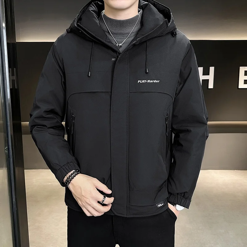 Men's Casual Hooded Thickened Cotton Jacket Winter Outdoor Leisure Fashion Loose Fit Windproof Warm Polyester Fiber Coat
Men's Casual Hooded Thickened Cotton Jacket Winter Outdoor Leisure Fashion Loose Fit Windproof Warm Polyester Fiber Coat