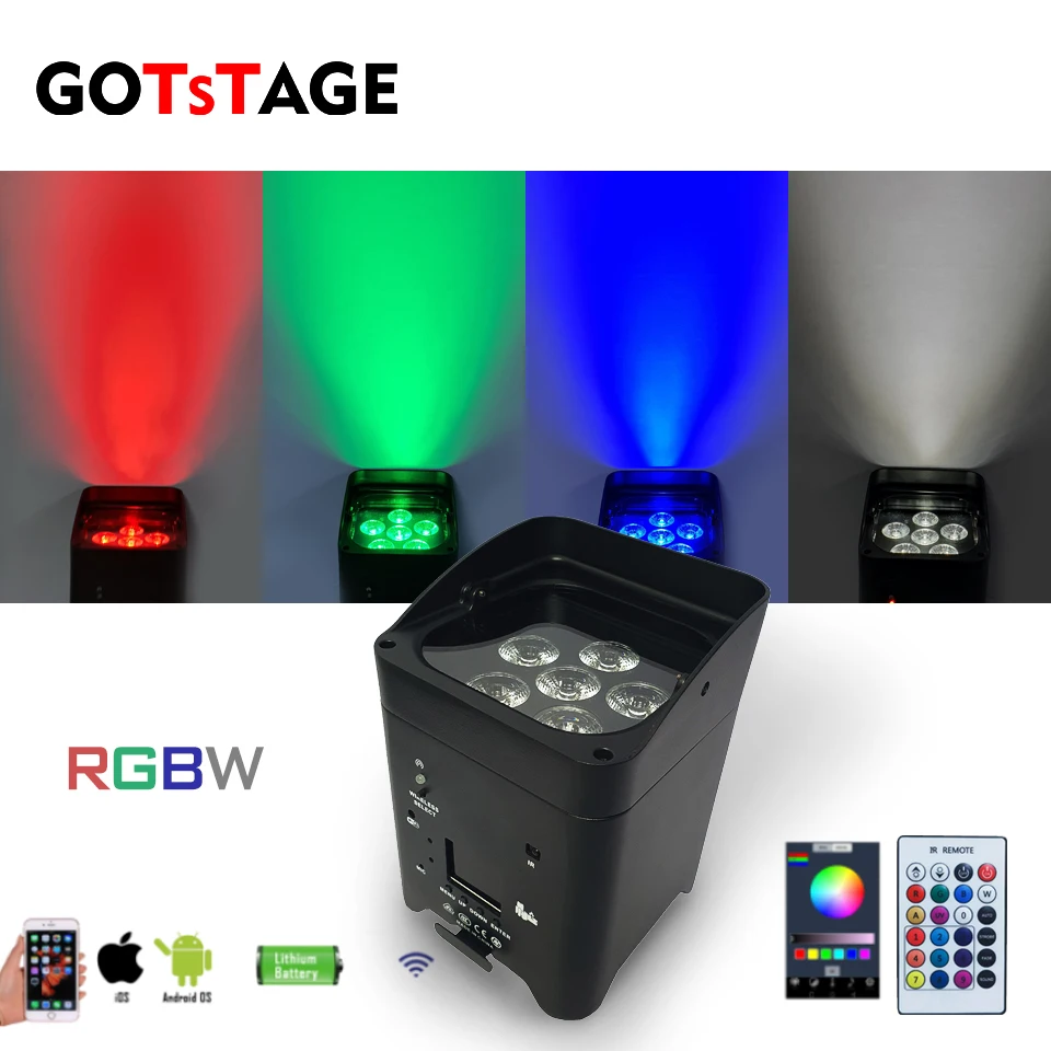1PCS Wireless Remote Control RGBAW+UV Par Light Battery LED 6x18W 6 in 1 Movable for Disco KTV Bar Christmas Lights Stage Lamp
1PCS Wireless Remote Control RGBAW+UV Par Light Battery LED 6x18W 6 in 1 Movable for Disco KTV Bar Christmas Lights Stage Lamp