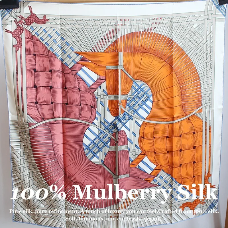 100% Mulberry Silk Scarf 14 Momme Hand Rolled 90cm Square Real Silk Shawl Wrap Women Luxury Designer Horse Print Foulard Hijab
100% Mulberry Silk Scarf 14 Momme Hand Rolled 90cm Square Real Silk Shawl Wrap Women Luxury Designer Horse Print Foulard Hijab
