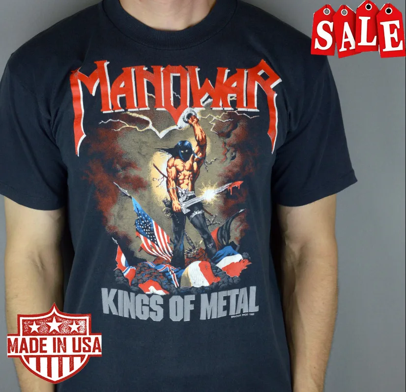 Винтажная металлическая рубашка Manowar Kings Of Metal 1989, двухсторонняя фотография AA9201
Винтажная металлическая рубашка Manowar Kings Of Metal 1989, двухсторонняя фотография AA9201