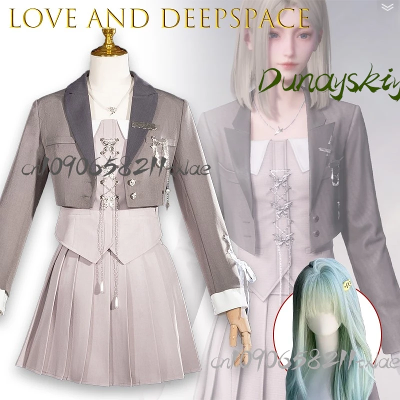 Платье для косплея Love and Deep Space Heart Whispers, женский костюм главного персонажа, тройная рубашка, тонкая высокая талия
Платье для косплея Love and Deep Space Heart Whispers, женский костюм главного персонажа, тройная рубашка, тонкая высокая талия