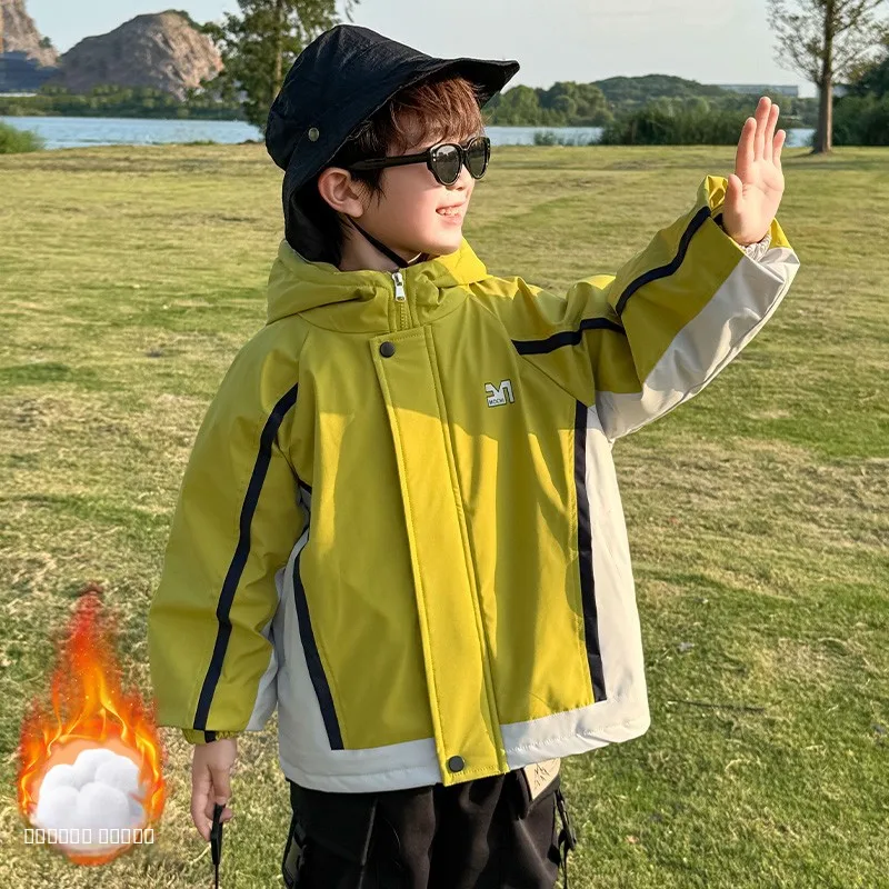 Boys' Thiened Cotton Jaet 2025 New Autumn Winter Faionable Boy's Windbreaker Polyester Fabric Long Sve Zipper Closure
Boys' Thiened Cotton Jaet 2025 New Autumn Winter Faionable Boy's Windbreaker Polyester Fabric Long Sve Zipper Closure