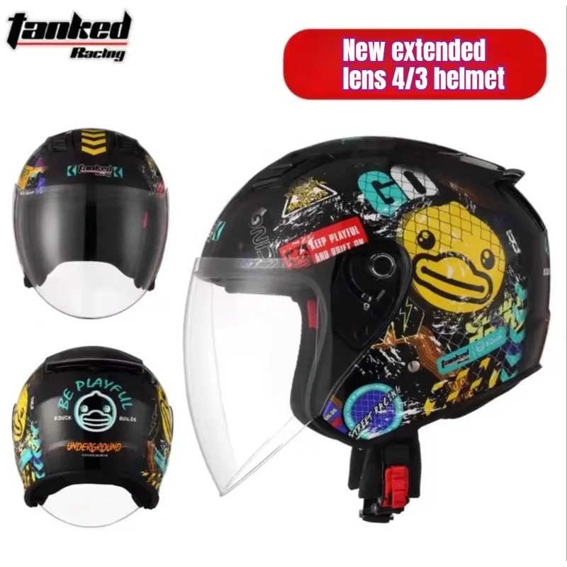 Lightweight Vintage Motorcycle Helmet with Dual Visor Motorbike Riding 3/4 Open Half Helmet Retro Casco Moto 3C & Dot
Lightweight Vintage Motorcycle Helmet with Dual Visor Motorbike Riding 3/4 Open Half Helmet Retro Casco Moto 3C & Dot