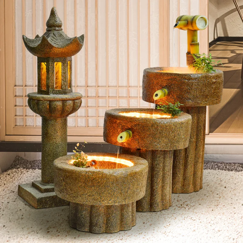 Chinese stone mortar flowing water lucky ornament living room balcony office club feng shui floor home decoration
Chinese stone mortar flowing water lucky ornament living room balcony office club feng shui floor home decoration