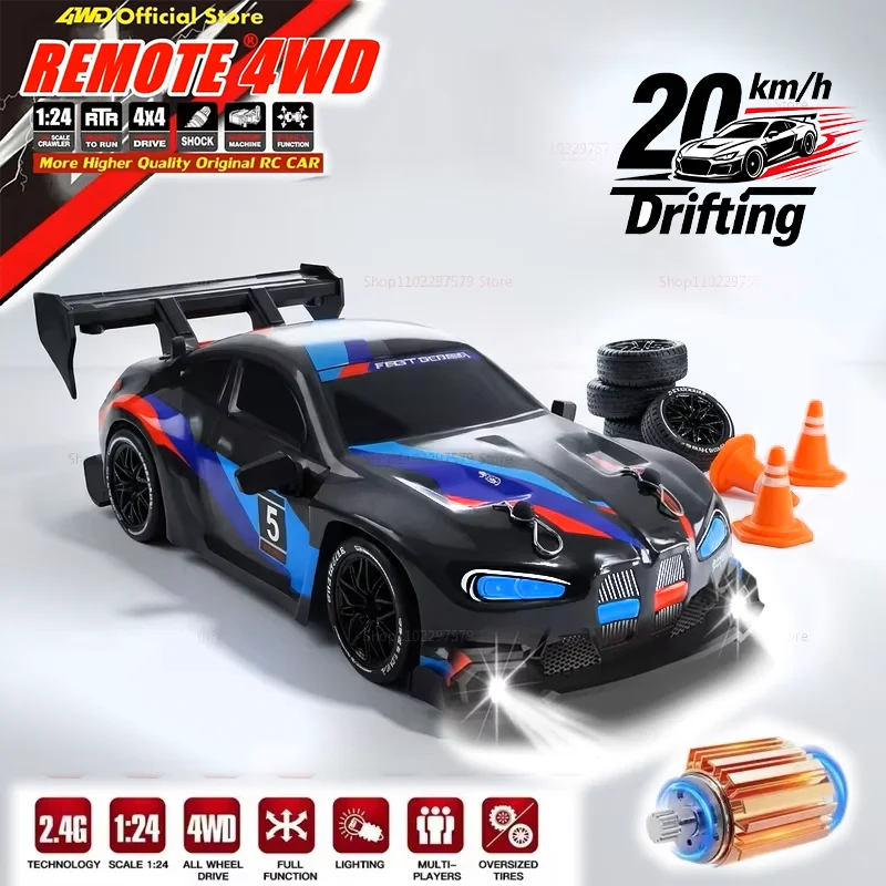 4WD RC Drift Car 2.4GHz Radio Remote Control High Speed Racing Vehicle 1/24 with LED Lights 4x4 Off-Road Truck Toy Children Gift
4WD RC Drift Car 2.4GHz Radio Remote Control High Speed Racing Vehicle 1/24 with LED Lights 4x4 Off-Road Truck Toy Children Gift