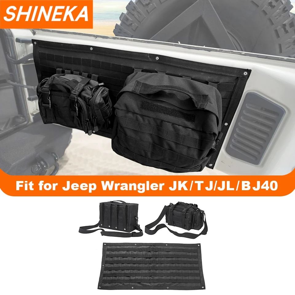Car Multifunction Tailgate Storage Bag Tool Kit for Jeep Wrangler TJ JK JL 1997-2024 Up Stowing Tidying Organizer Accessories
Car Multifunction Tailgate Storage Bag Tool Kit for Jeep Wrangler TJ JK JL 1997-2024 Up Stowing Tidying Organizer Accessories