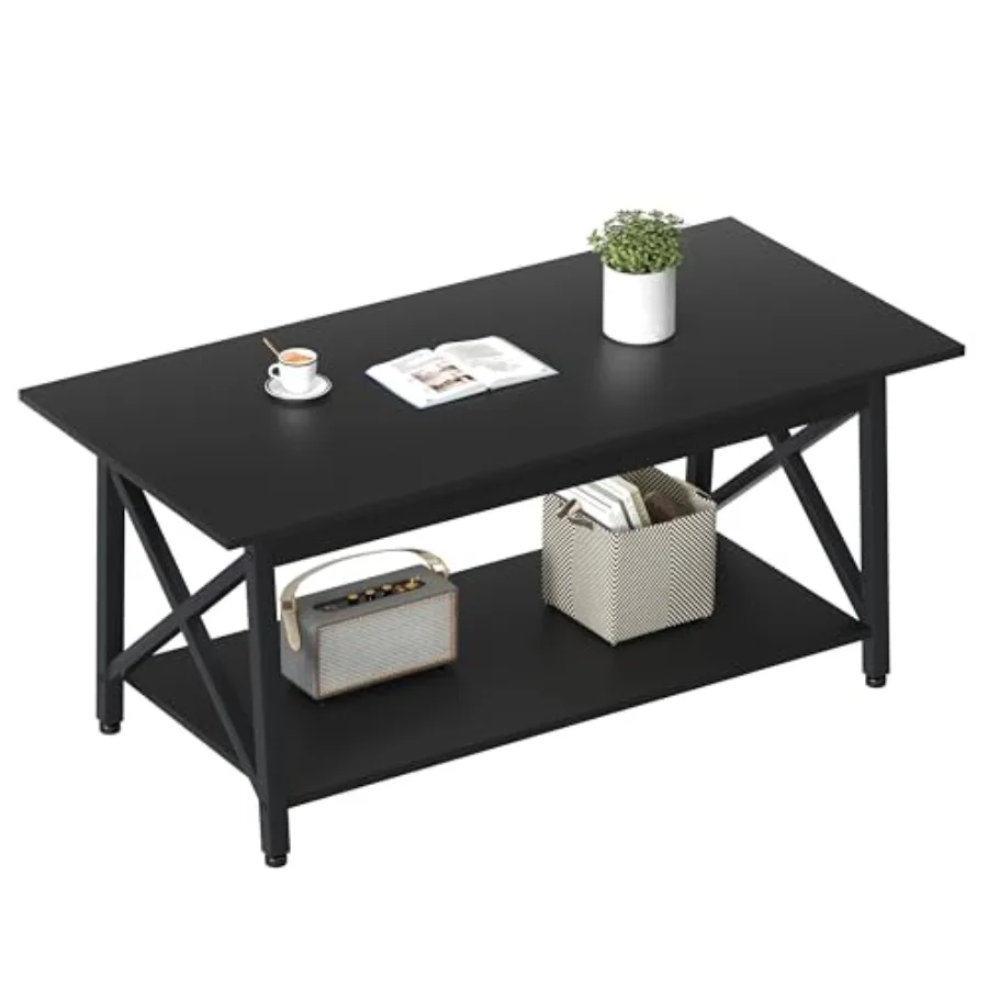 Coffee Table with Storage Shelf 39 inch 2 Tier Rectangular Center Table for Living Room Modern Farmhouse Small Table for Home O
Coffee Table with Storage Shelf 39 inch 2 Tier Rectangular Center Table for Living Room Modern Farmhouse Small Table for Home O