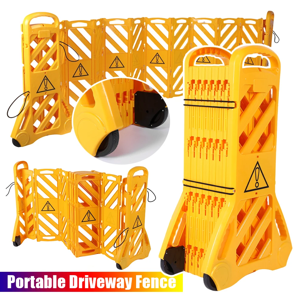 13 Foot Portable Folding Safety Barrier Fence with Wheels Mobile Folding Safety Fence for Industrial Use and Event Management
13 Foot Portable Folding Safety Barrier Fence with Wheels Mobile Folding Safety Fence for Industrial Use and Event Management