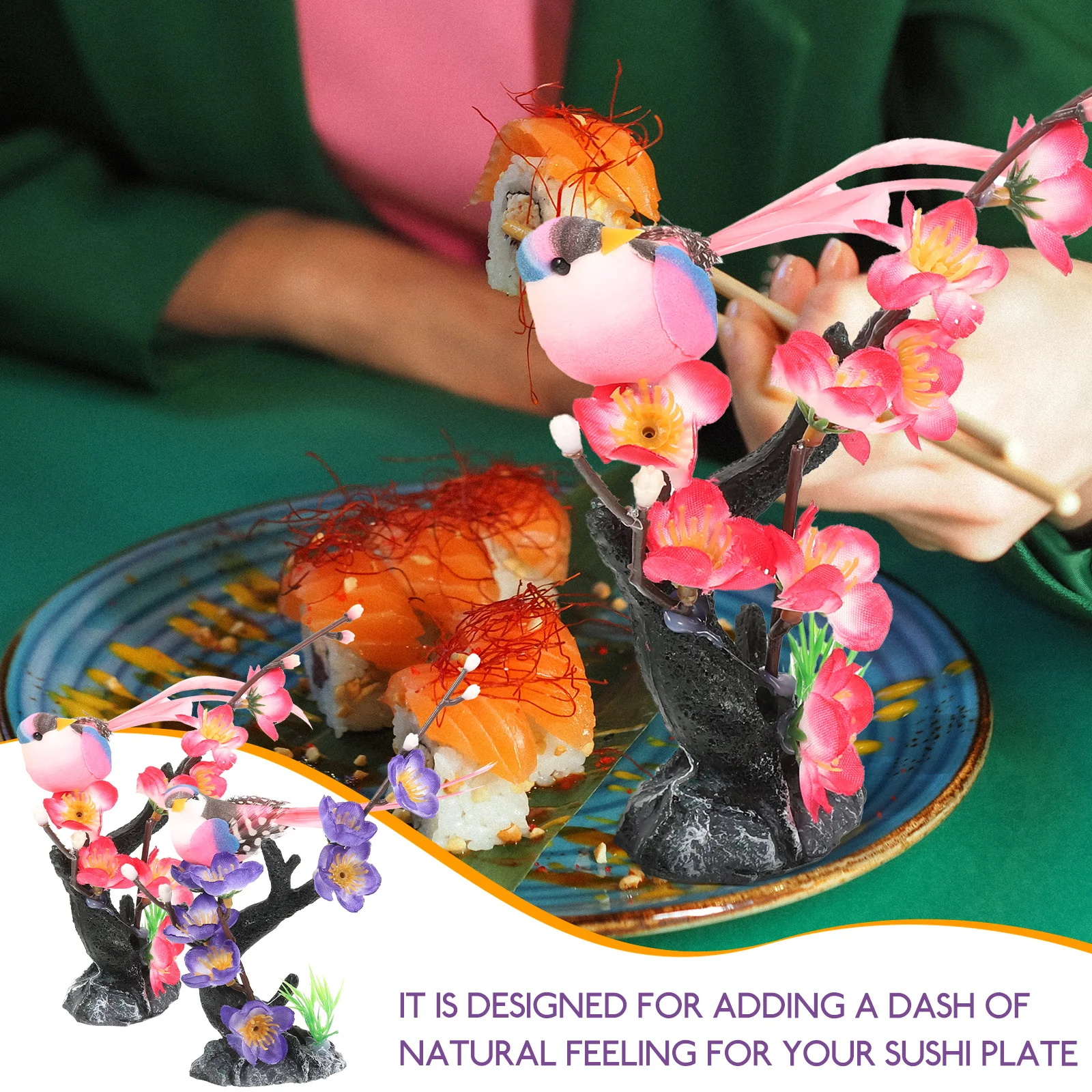 2pcs Artificial Plum Blossom Decor Cold Dish Sushi Plate Ornament Japanese Restaurant Tableware Accessory Fake Plant Stem Flower
2pcs Artificial Plum Blossom Decor Cold Dish Sushi Plate Ornament Japanese Restaurant Tableware Accessory Fake Plant Stem Flower