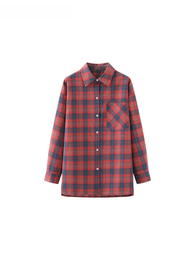 La Chapelle Women's Plaid Long Sve irt Loose Fit Slimming Design Korean Sle Commute Faion Autumn New Arrival
La Chapelle Women's Plaid Long Sve irt Loose Fit Slimming Design Korean Sle Commute Faion Autumn New Arrival
