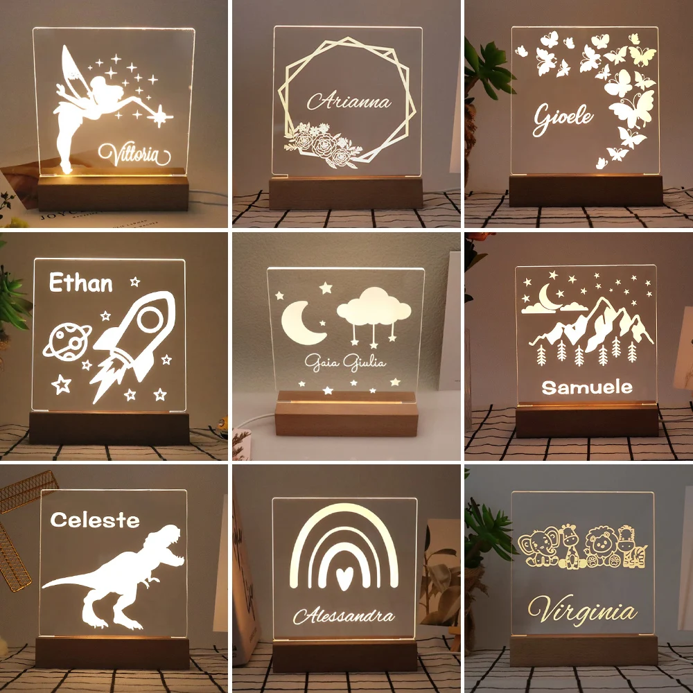 Personalized Baby Lamp Night Light USB 7 Colors Customized Name 3D Lamp Christmas For Kids Children Gift Bedroom Home Decoration
Personalized Baby Lamp Night Light USB 7 Colors Customized Name 3D Lamp Christmas For Kids Children Gift Bedroom Home Decoration