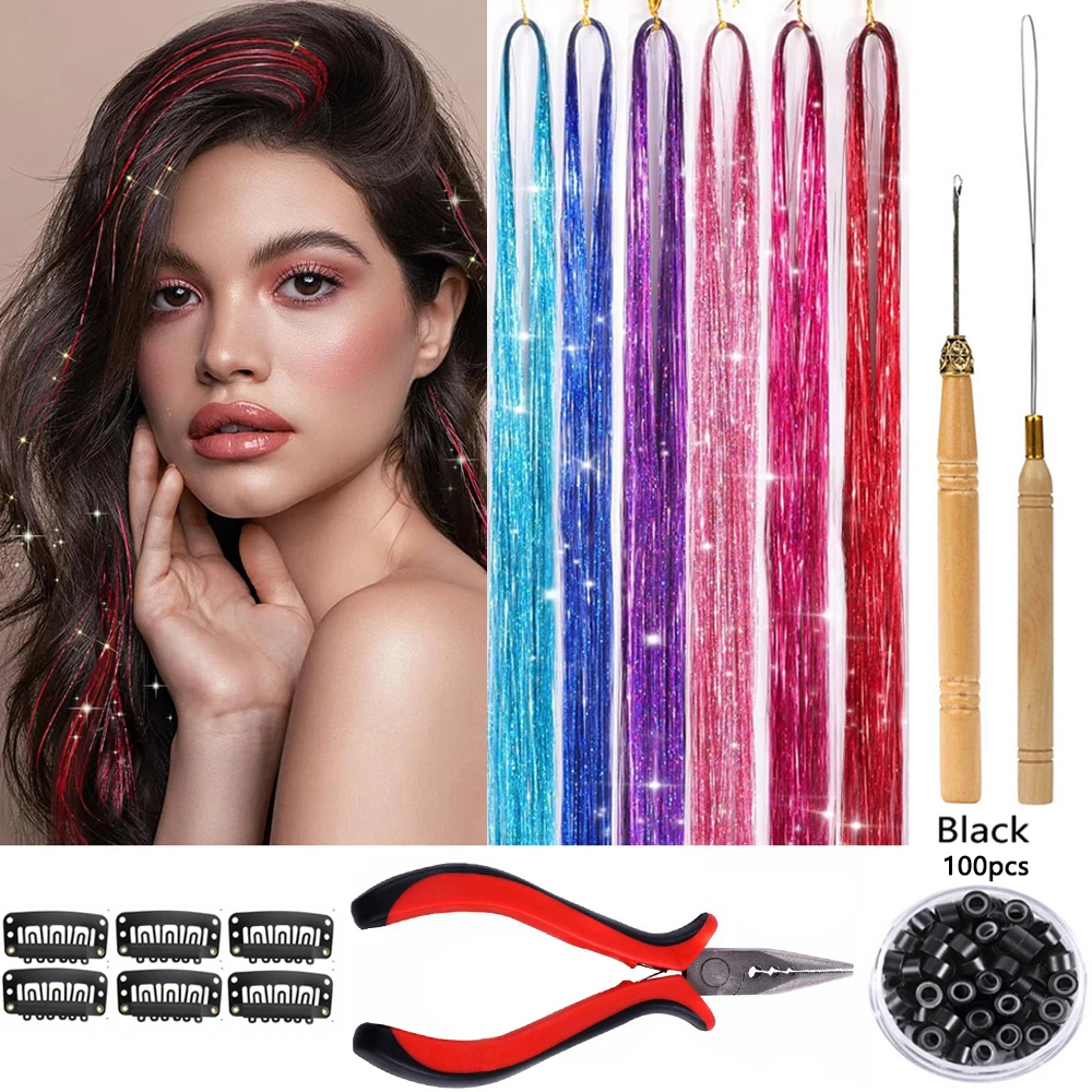 Fairy Hair Tinsel Kit for Girls: 6 Colors Tinsel Hair Extensions - Glitter Hair Tinsel Heat Resistant Accessories for Women Kids
Fairy Hair Tinsel Kit for Girls: 6 Colors Tinsel Hair Extensions - Glitter Hair Tinsel Heat Resistant Accessories for Women Kids