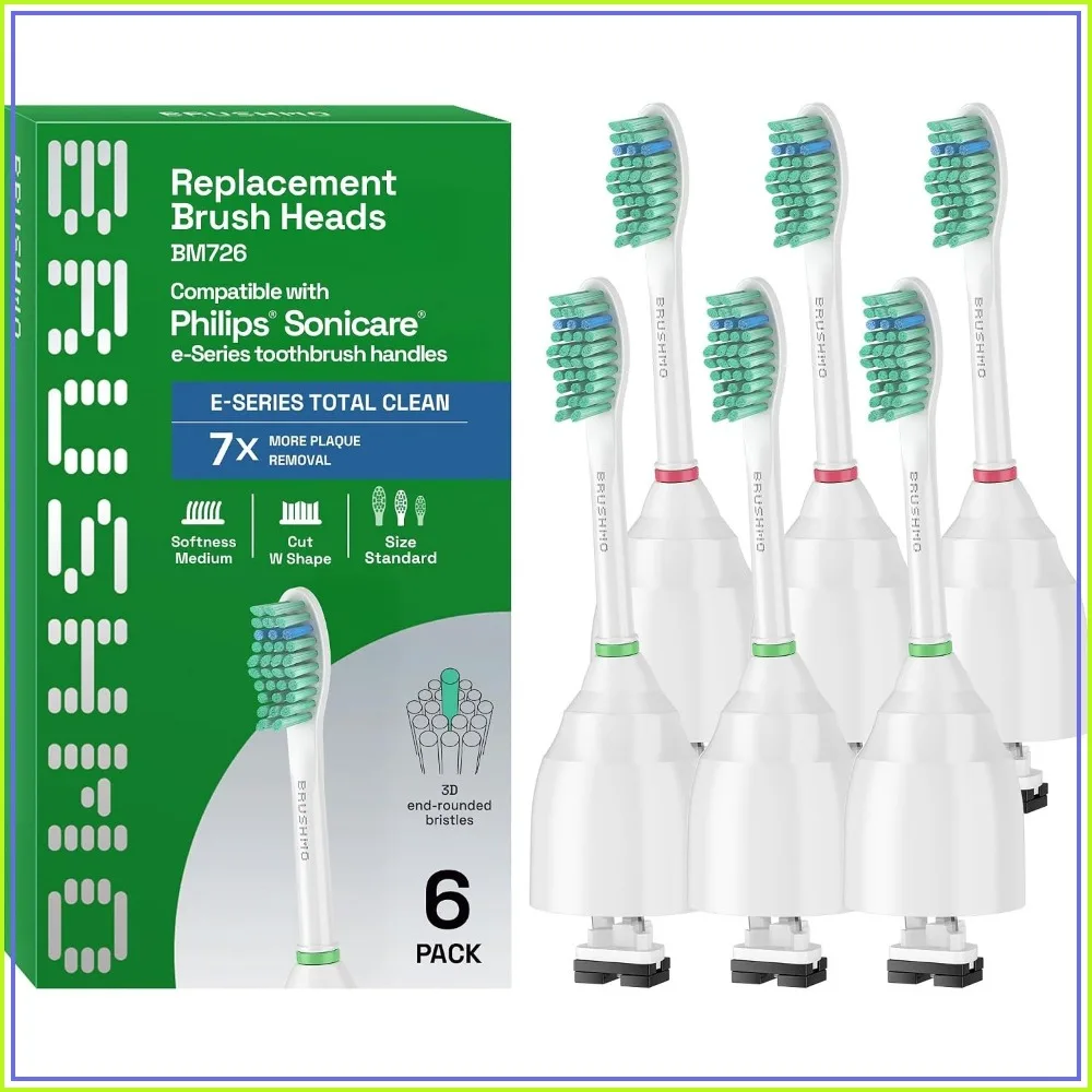 6 Pack Sonicare Replacement Toothbrush Heads, Medium Firm DuPont Bristles, Compatible with Select Models
6 Pack Sonicare Replacement Toothbrush Heads, Medium Firm DuPont Bristles, Compatible with Select Models