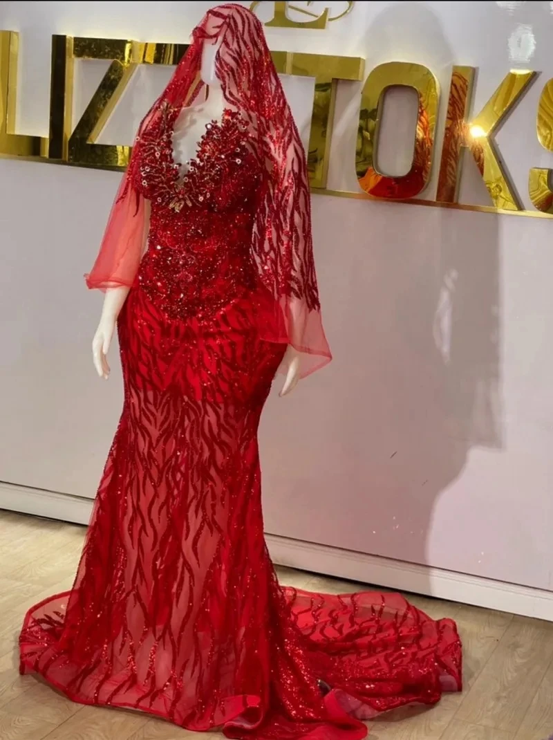 Red Sparkly Long Prom Dresses For Black Girls Sequins Beaded Birthday Party Dresses African Evening Gown Robe De 2026 Customized
Red Sparkly Long Prom Dresses For Black Girls Sequins Beaded Birthday Party Dresses African Evening Gown Robe De 2026 Customized