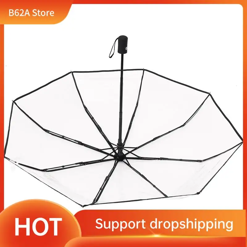 B62A Transparent Umbrella Automatic Umbrella Rain Women Men Sun Rain Auto Umbrella Compact Folding Windproof Style Clear Umbrell
B62A Transparent Umbrella Automatic Umbrella Rain Women Men Sun Rain Auto Umbrella Compact Folding Windproof Style Clear Umbrell
