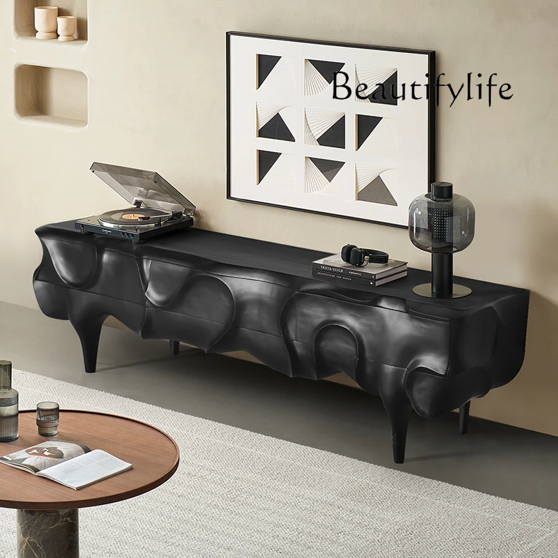 Nordic retro floor TV cabinet living room home locker designer creative high-end solid wood edge cabinet
Nordic retro floor TV cabinet living room home locker designer creative high-end solid wood edge cabinet