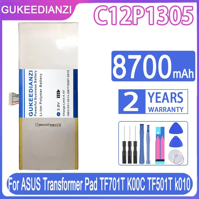 Аккумулятор для планшета 8700 мАч для ASUS Transformer Pad TF701T K00C TF501T k010, долговечный
Аккумулятор для планшета 8700 мАч для ASUS Transformer Pad TF701T K00C TF501T k010, долговечный