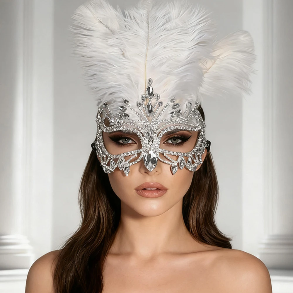 Exquisite High Feather Venetian Mask Full Face Glitter Crystal Headpiece Stage Show Carnival Queen Dramatic Jewelry
Exquisite High Feather Venetian Mask Full Face Glitter Crystal Headpiece Stage Show Carnival Queen Dramatic Jewelry