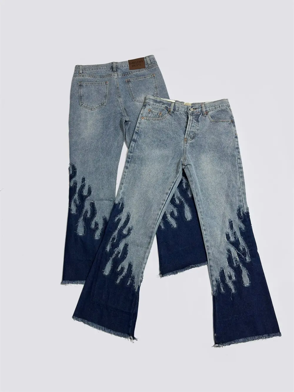 GALLERY DEPT splicing flame flared pants washing water old splicing American casual loose jeans
GALLERY DEPT splicing flame flared pants washing water old splicing American casual loose jeans