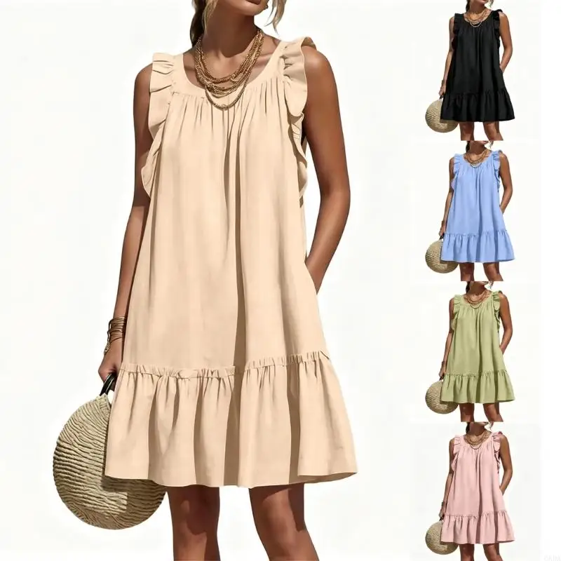 Women's Dresses Ruffled Layer Sleeve V-Neck Flowy Dress, Dress 6XDA
Women's Dresses Ruffled Layer Sleeve V-Neck Flowy Dress, Dress 6XDA
