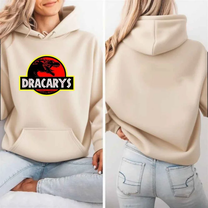 Women's Fantasy Dragon Logo Inspired Hoodie Beige "Dracarys" Print Casual Streetwear Front Print Pullover Sweatshirt
Women's Fantasy Dragon Logo Inspired Hoodie Beige "Dracarys" Print Casual Streetwear Front Print Pullover Sweatshirt