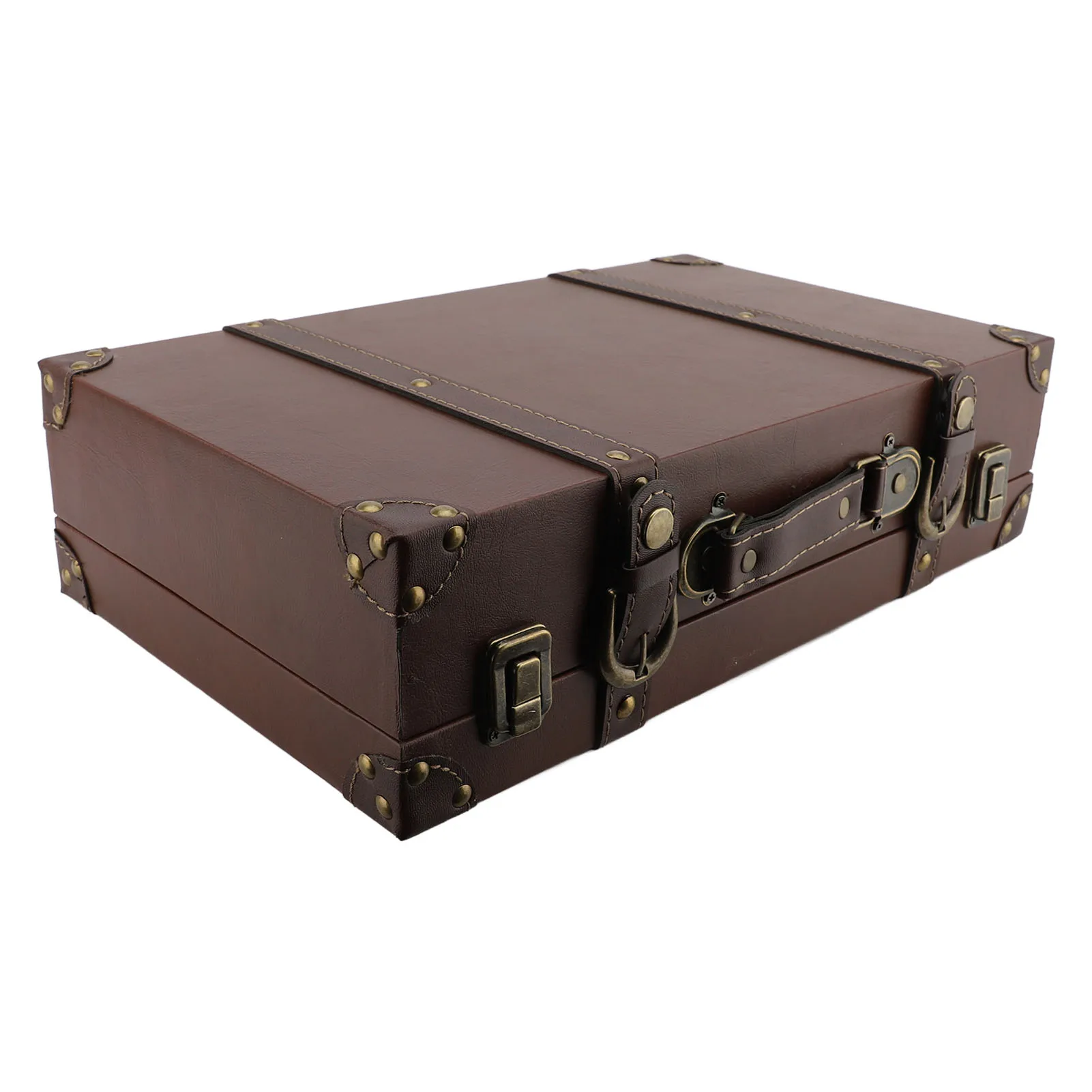 Vintage Suitcase European Style Retro Carrying Case Leather Storage Box with Lock for Storing Household Items Travel Supplies
Vintage Suitcase European Style Retro Carrying Case Leather Storage Box with Lock for Storing Household Items Travel Supplies