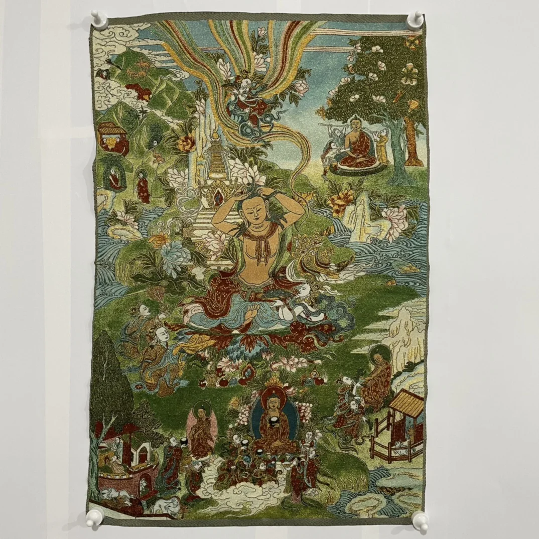 35"Thangka Embroidery Tibetan Buddhism silk Embroidery Dance Goddess Buddha Mother Thangka hanging screen Worship Hall
35"Thangka Embroidery Tibetan Buddhism silk Embroidery Dance Goddess Buddha Mother Thangka hanging screen Worship Hall