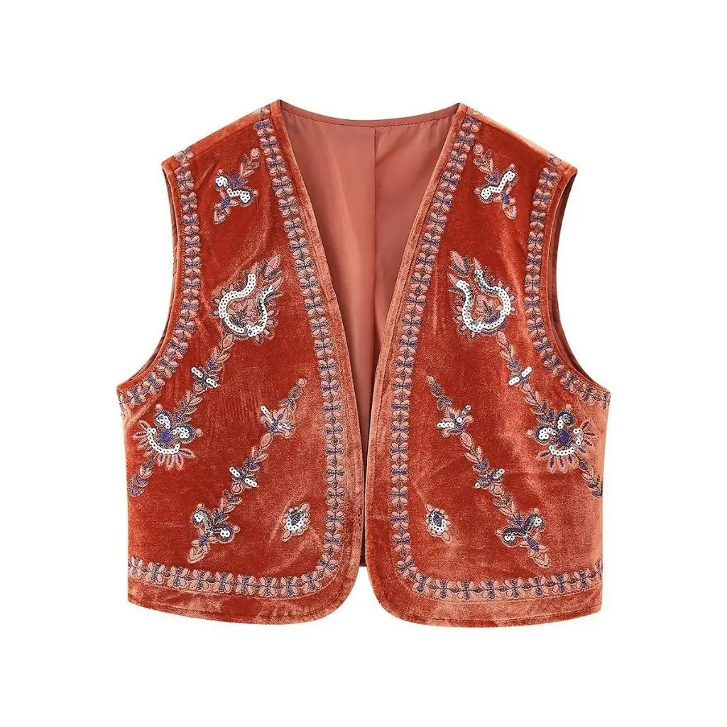 Women's Street Fashion Cardigan Vest Antique Embroidery Beaded European And American Style Autumn New Ugly Sweater
Women's Street Fashion Cardigan Vest Antique Embroidery Beaded European And American Style Autumn New Ugly Sweater