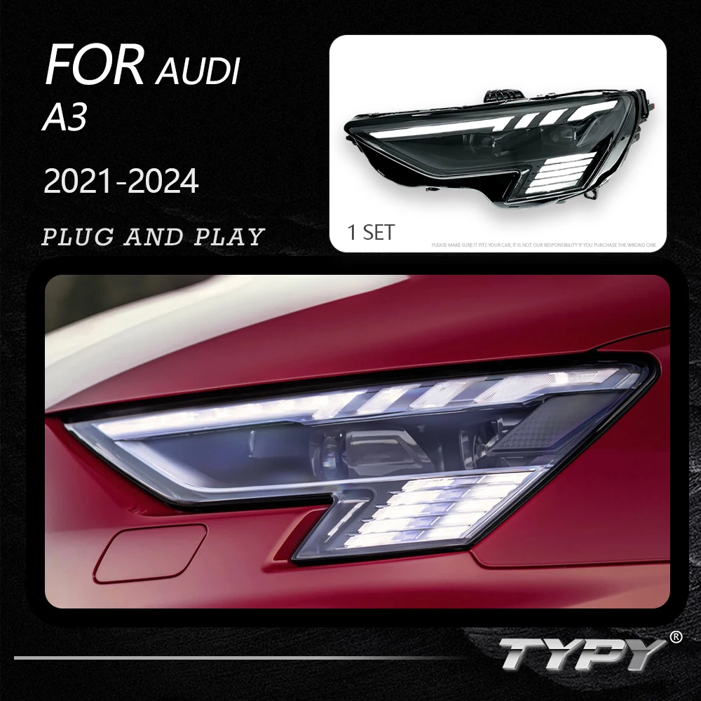 TYPY Dynamic Signal Head Lamp Automotive Accessories Upgrade Modified New LED For Audi A3 RS 2021-2024 Headlights
TYPY Dynamic Signal Head Lamp Automotive Accessories Upgrade Modified New LED For Audi A3 RS 2021-2024 Headlights