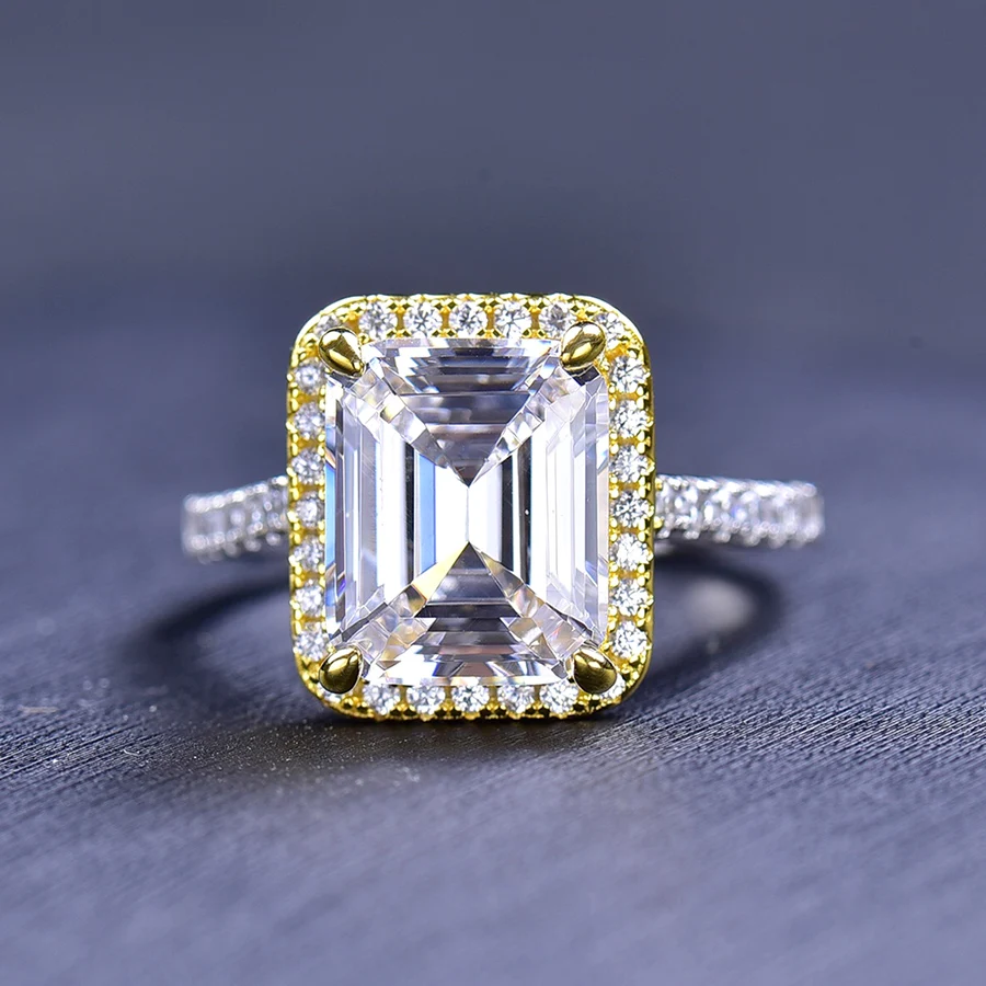 Luomansi Super Flash 5CT 9x11MM D Rectangular Moissanite Ring with GRA Certificate S925 Silver Jewelry Wedding Party Gift
Luomansi Super Flash 5CT 9x11MM D Rectangular Moissanite Ring with GRA Certificate S925 Silver Jewelry Wedding Party Gift