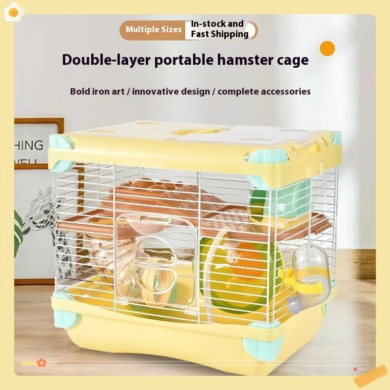 Hamster Cage Enclosure Hamster Home Spacious Hamster Cage Mini Pet Habitat Small Animal Cage 2 Layers Fully Transparent
Hamster Cage Enclosure Hamster Home Spacious Hamster Cage Mini Pet Habitat Small Animal Cage 2 Layers Fully Transparent
