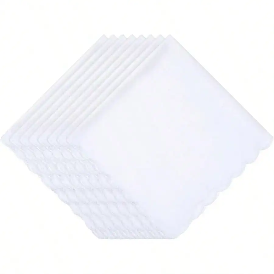 Handkerchiefs Women White Pocket Square Cotton Scalloped Hankies Elegant Pocket Squares Towel White Suit Handkerchief Men Women Weddings Party Shower Special Occasions 11 Inches
Handkerchiefs Women White Pocket Square Cotton Scalloped Hankies Elegant Pocket Squares Towel White Suit Handkerchief Men Women Weddings Party Shower Special Occasions 11 Inches