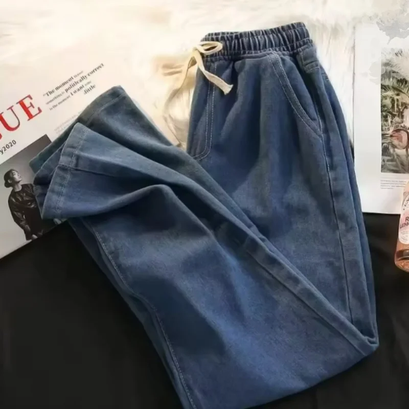 Весенне-осенние мужские мешковатые джинсы большого размера, прямые свободные повседневные джинсовые брюки, однотонная уличная одежда, модные широкие брюки Y2k
Весенне-осенние мужские мешковатые джинсы большого размера, прямые свободные повседневные джинсовые брюки, однотонная уличная одежда, модные широкие брюки Y2k