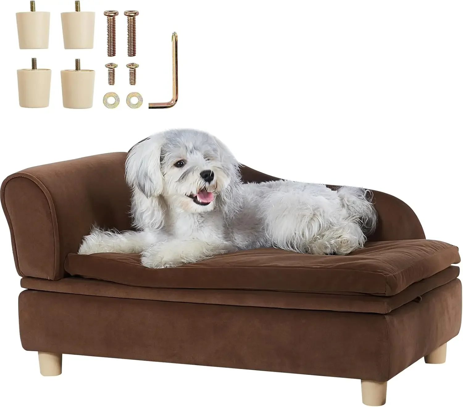 Pet Sofa,Dog Couch for Medium-Sized Dogs and Cats,Soft Velvety Dog Sofa Bed,60 lbs Loading Cat Sofa, Dark Brown
Pet Sofa,Dog Couch for Medium-Sized Dogs and Cats,Soft Velvety Dog Sofa Bed,60 lbs Loading Cat Sofa, Dark Brown