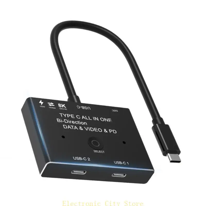 Type C 8K 60Hz Bidirectional Switcher 10Gbps 1 in 2 Out/2 in 1 Out for Switching HU8D
Type C 8K 60Hz Bidirectional Switcher 10Gbps 1 in 2 Out/2 in 1 Out for Switching HU8D